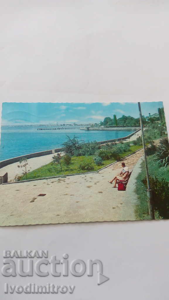 Пощенска картичка Поморие Приморски булевард 1977