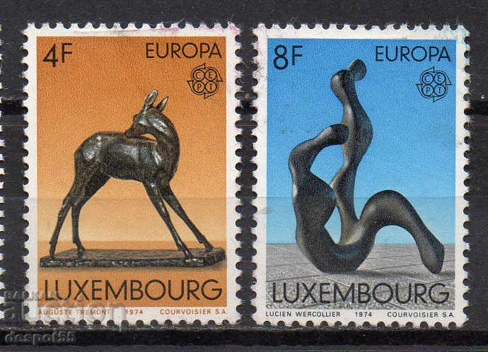 1974 Luxembourg. Ευρώπη - Γλυπτά.
