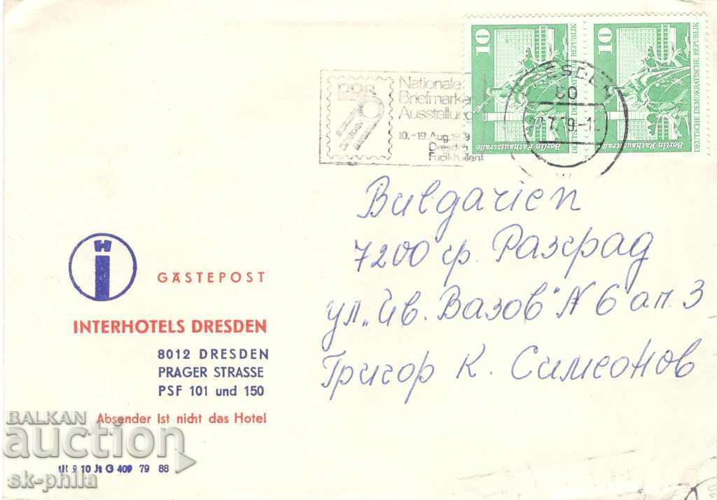 Postage envelope - GDR, Interhotel Dresden