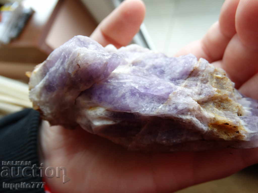 Auction  amethyst with quartz natural mineral ore