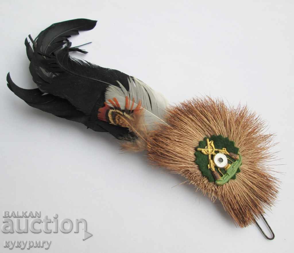 Стар ловджийски знак стрелец значка украса за шапка