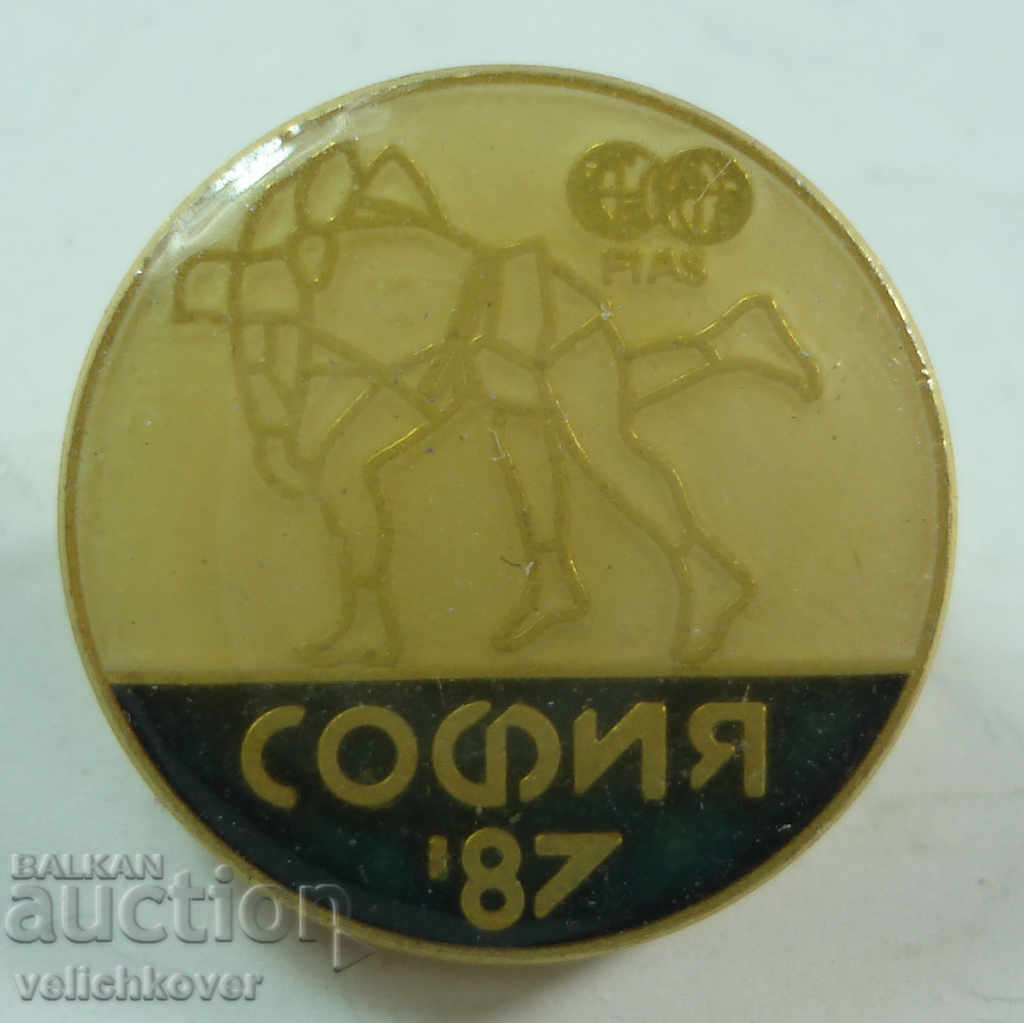 19247 България знак Европейско Самбо София 1987г.