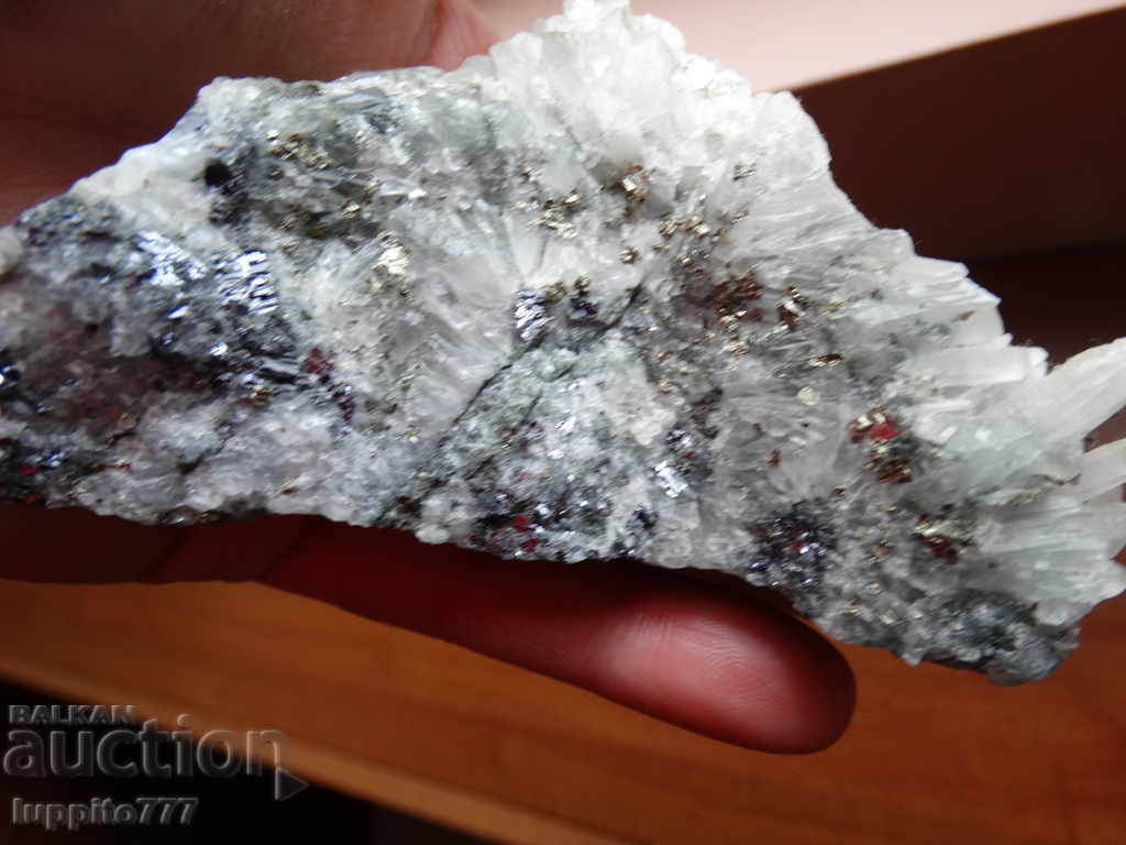 Auction quartz druza galena and pyrite natural mineral ore Auction quartz druza galena and pyrite natural mineral ore