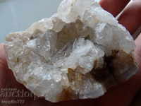 quartz druza with agate natural mineral ore