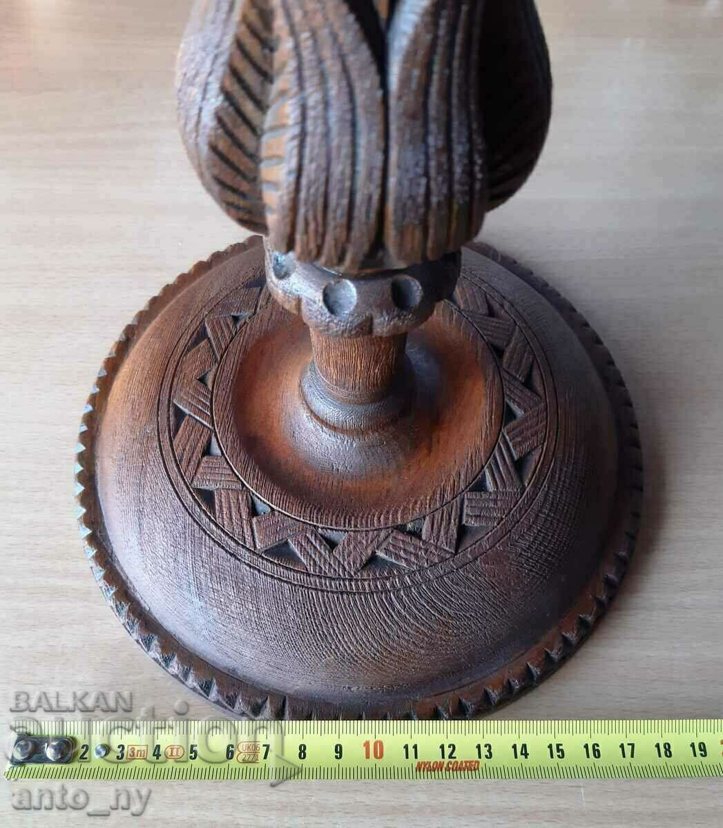 Auction CANDLESTICK - WOOD CARVING Auction CANDLESTICK - WOOD CARVING