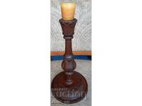 CANDLESTICK or Night lamp - WOOD CARVING