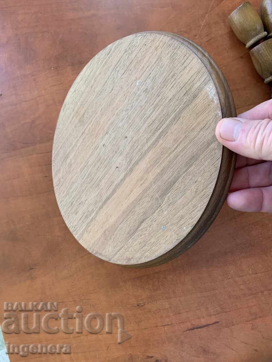 Tăiere în lemn farfurie farfurii pahare de rachiu serviciu - 6 Tăiere în lemn farfurie farfurii pahare de rachiu serviciu - 6