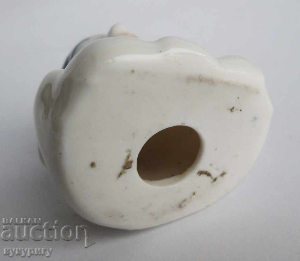 An old small porcelain statuette figurine Arlequin - 5