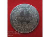 1 марка 1874 D  сребро Германия