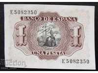 Spain 1 Peseta 1953 Rare