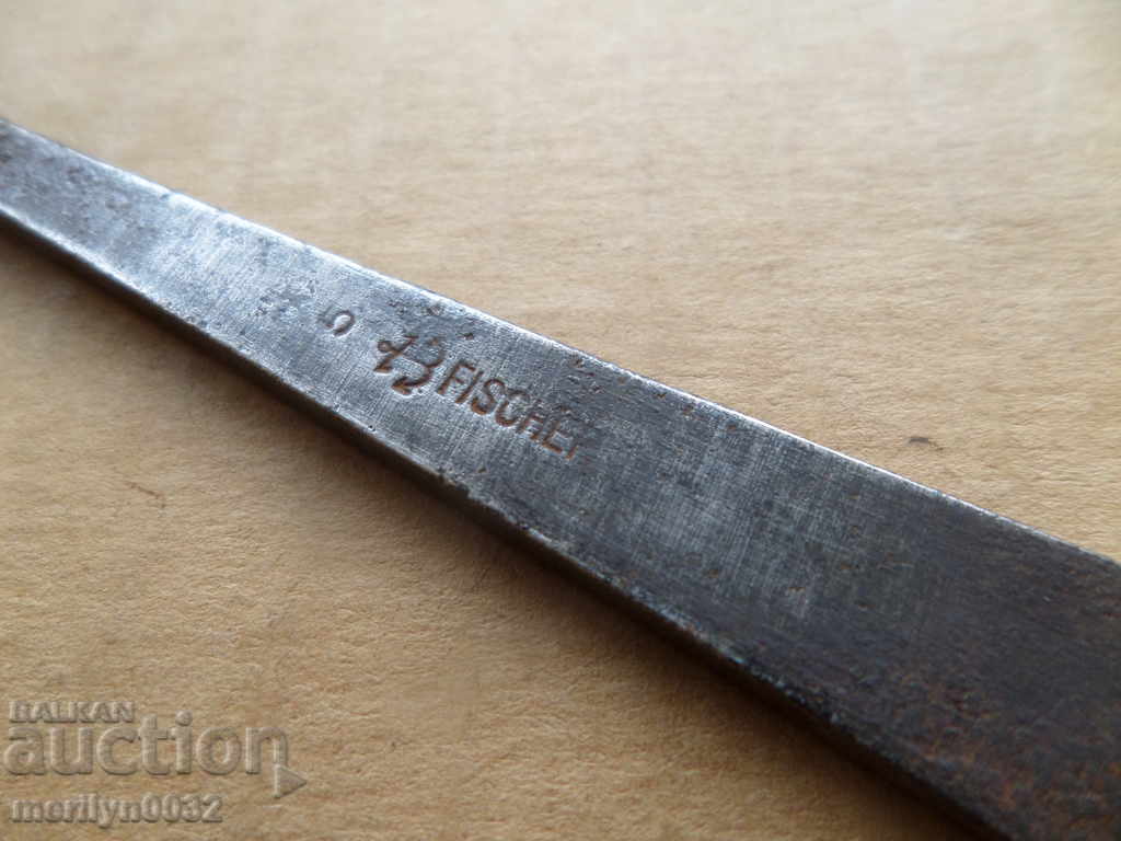 An old branded metal file Fisher marked with price 46.00 BGN | € 23.52 An old branded metal file Fisher marked with price 46.00 BGN | € 23.52