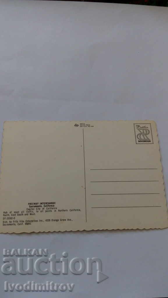 Postcard Sacramento Freeway Interchange, California with price 0.55 BGN | € 0.28