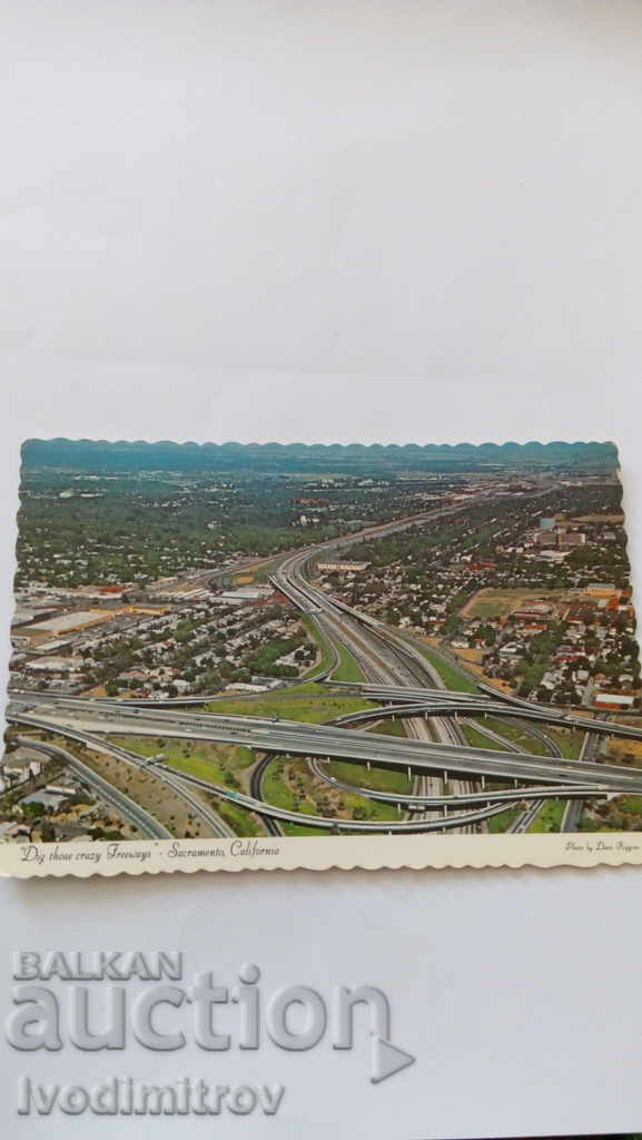 Пощенска картичка Sacramento Freeway Interchange, California