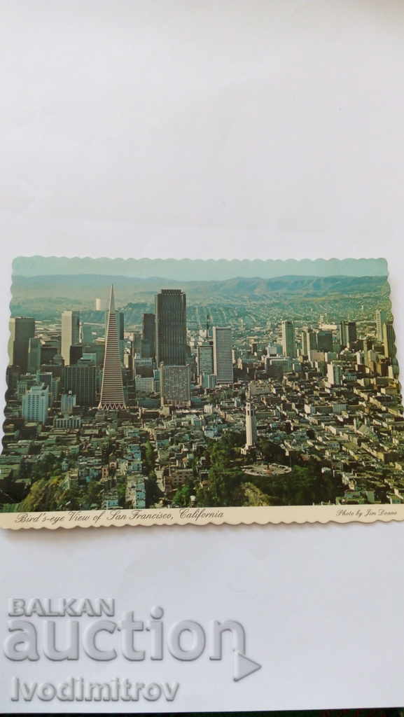 Пощенска картичка San Francisco Bird's-Eye, California