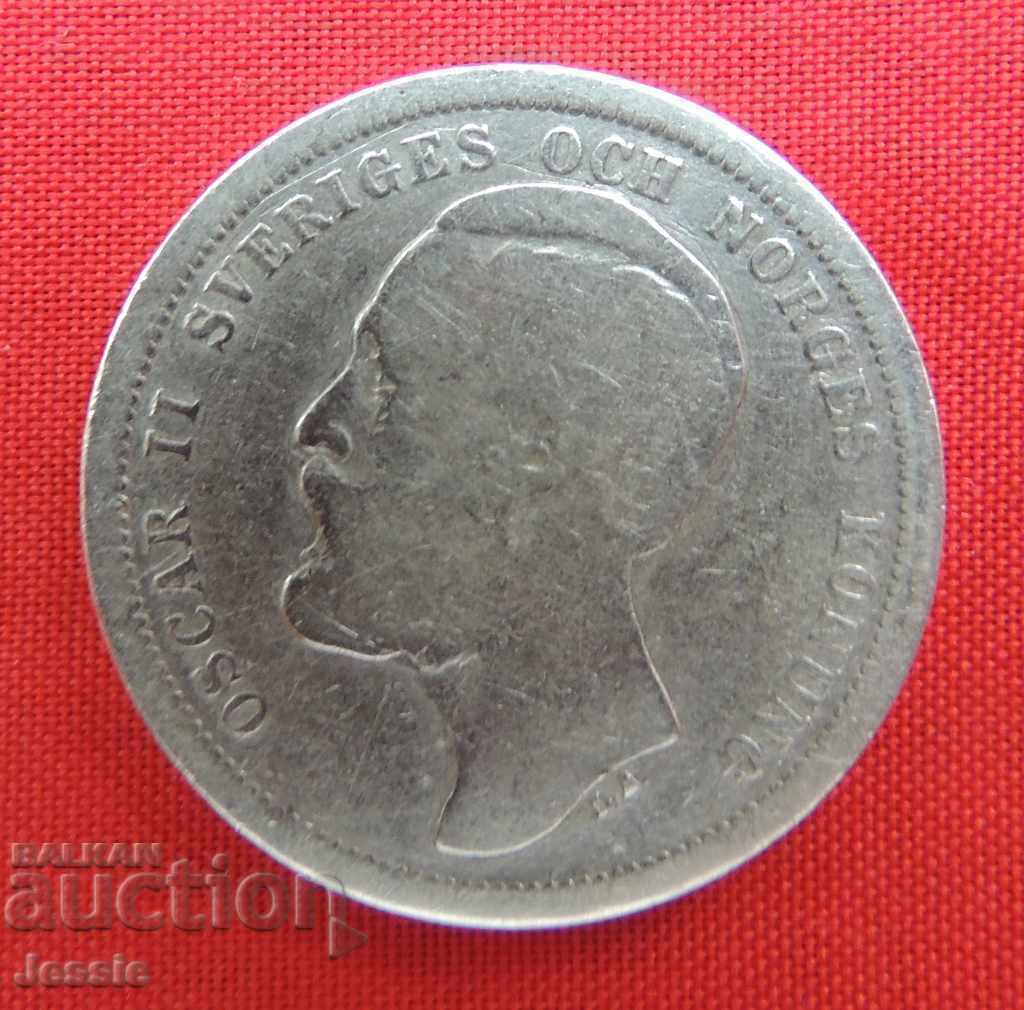 Delivery of 1 kroner 1881 EB Sweden and Norway silver