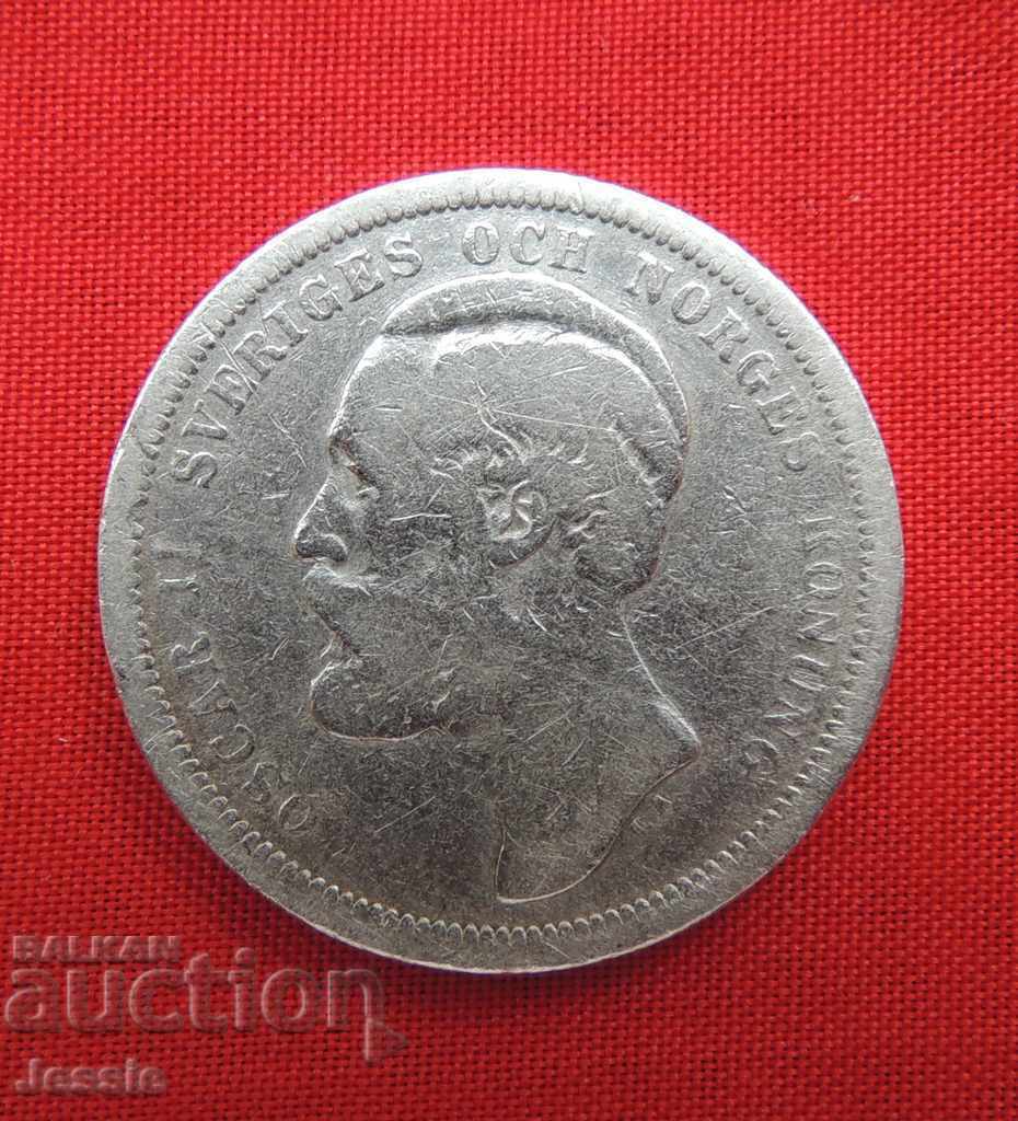 1 coroană 1889 EB Suedia și Norvegia argint cu preț € 20.38 | 39.86 BGN
