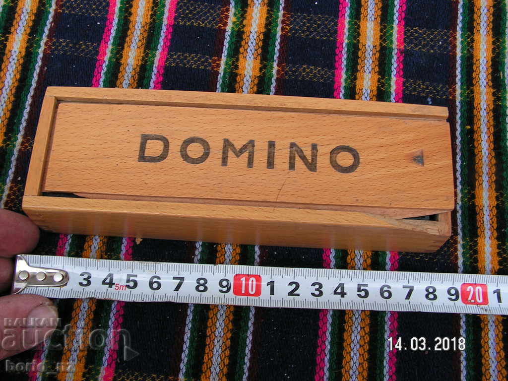 9063. παλιό ξύλινο DOMINO DOMINO