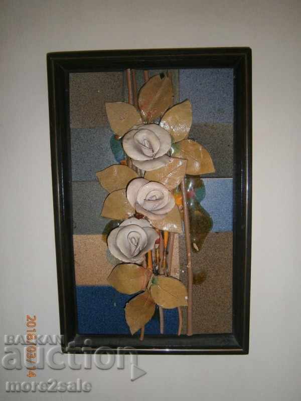 Picture - ART PANO - FLOWER IN WALL FRAME