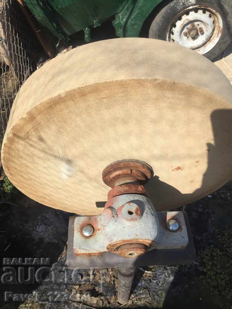 Delivery of a very large and old knife blade with a stand Delivery of a very large and old knife blade with a stand