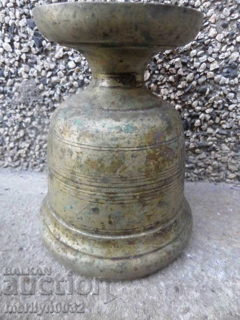 Old bronze mortar, hammer, mortar 3.4 kg brass - 5 Old bronze mortar, hammer, mortar 3.4 kg brass - 5