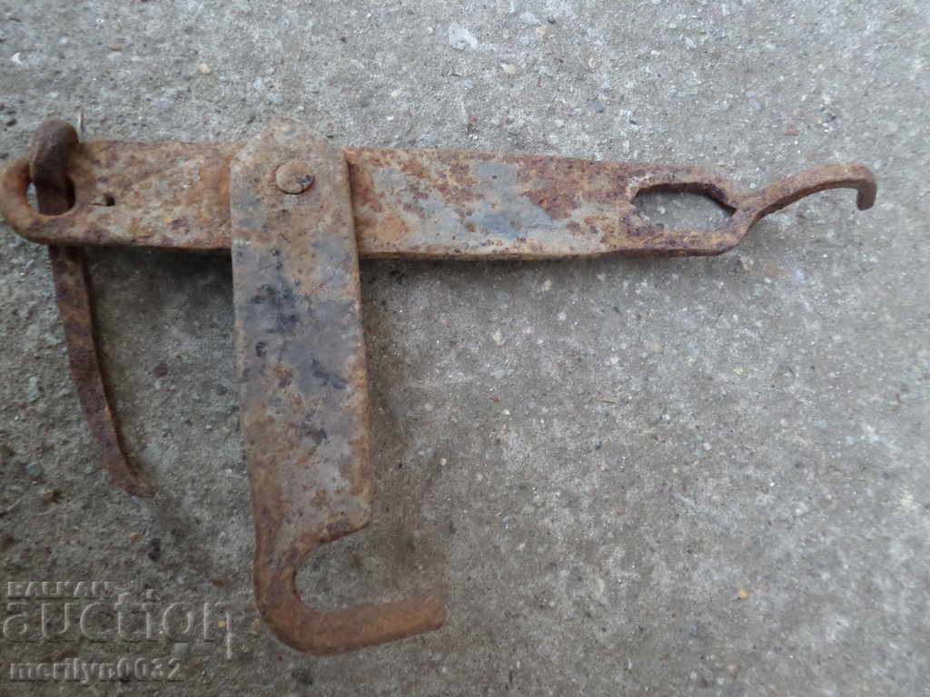 An old wrought-iron latch, a lock, a latch for the old gate - 7 An old wrought-iron latch, a lock, a latch for the old gate - 7