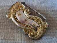 Възрожденска СРЕБЪРНА тока пафта с позлата пафти носия