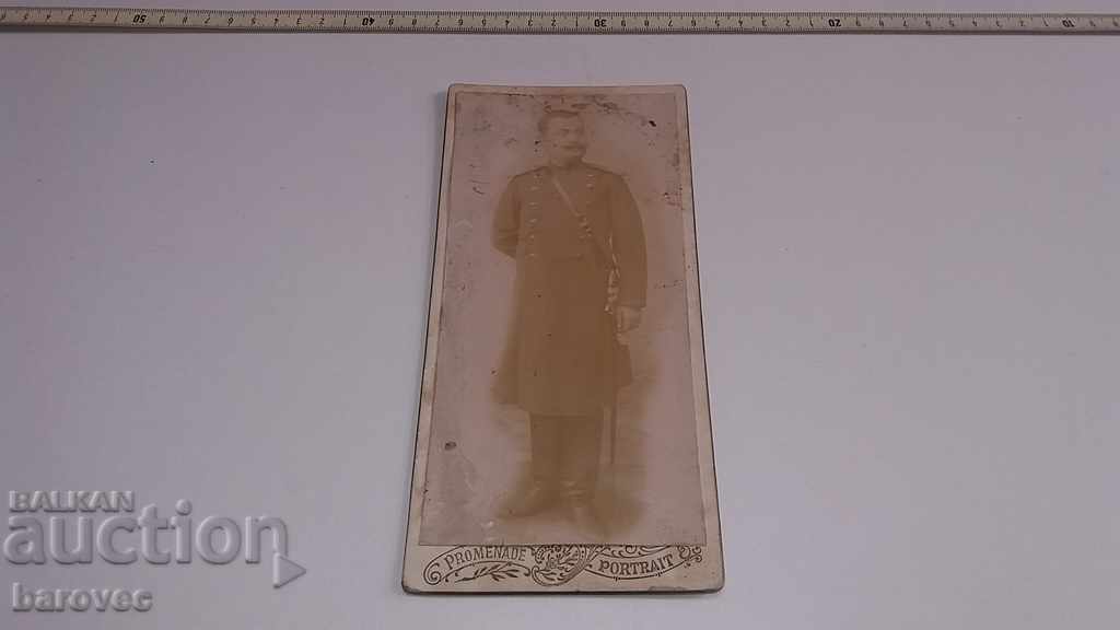 Стар кабинетен портрет  поручик 1900 г