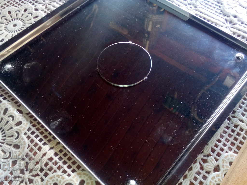 Marble barbecue plate with wooden stand. - 5 Marble barbecue plate with wooden stand. - 5