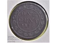 Canada 1 cent 1876 H