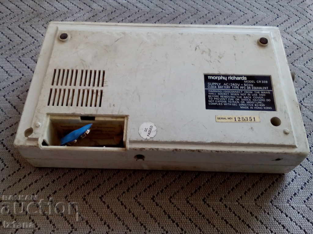 Delivery of Radio clock MORPHY RICHARDS Delivery of Radio clock MORPHY RICHARDS