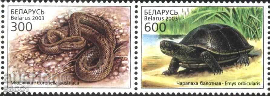 Pure Trademarks Fauna Turtle Snake 2003 from Belarus