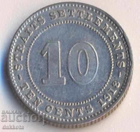 Straight Settlements 10 cents 1918