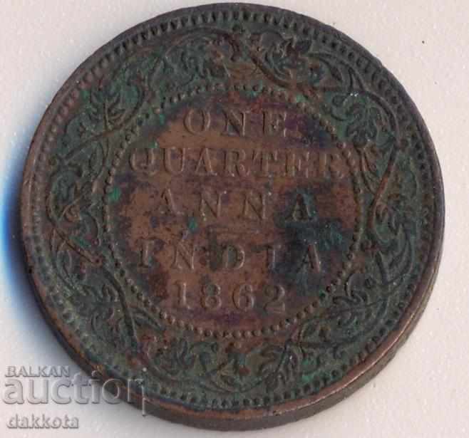 Ινδία 1/4 anna 1862