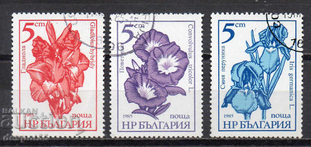 1985. България. Редовни. Градински цветя.