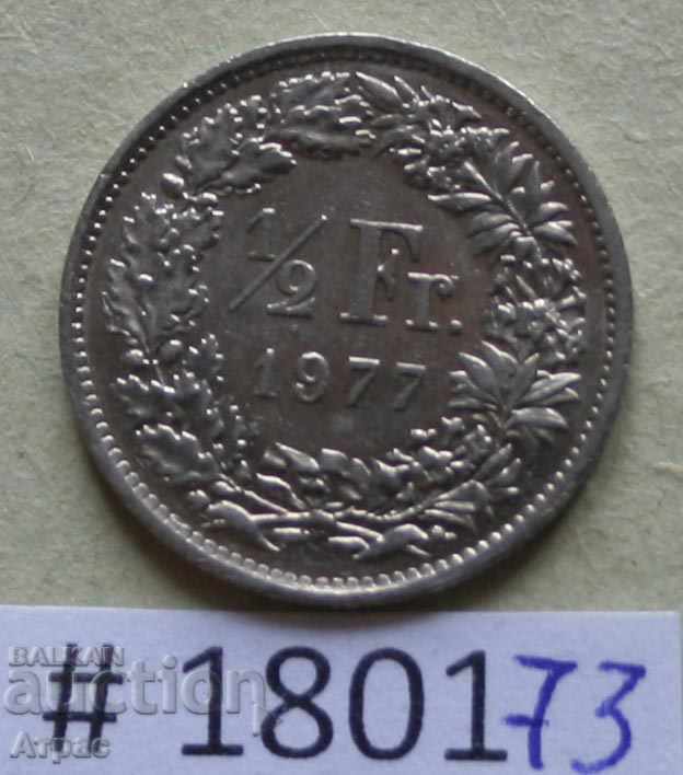 1/2 franc 1977 Elveția