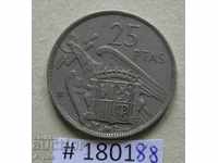 25 pesetas 1957 Spania