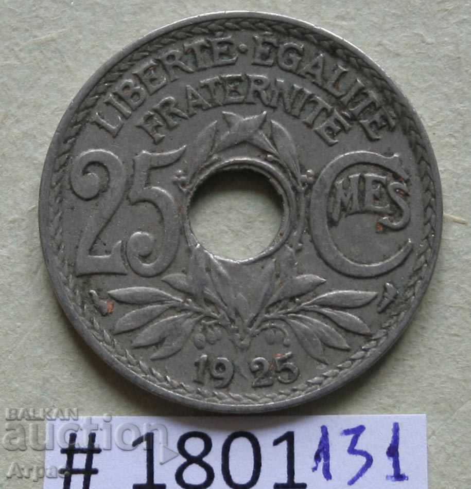 25 centimes 1925 Γαλλία