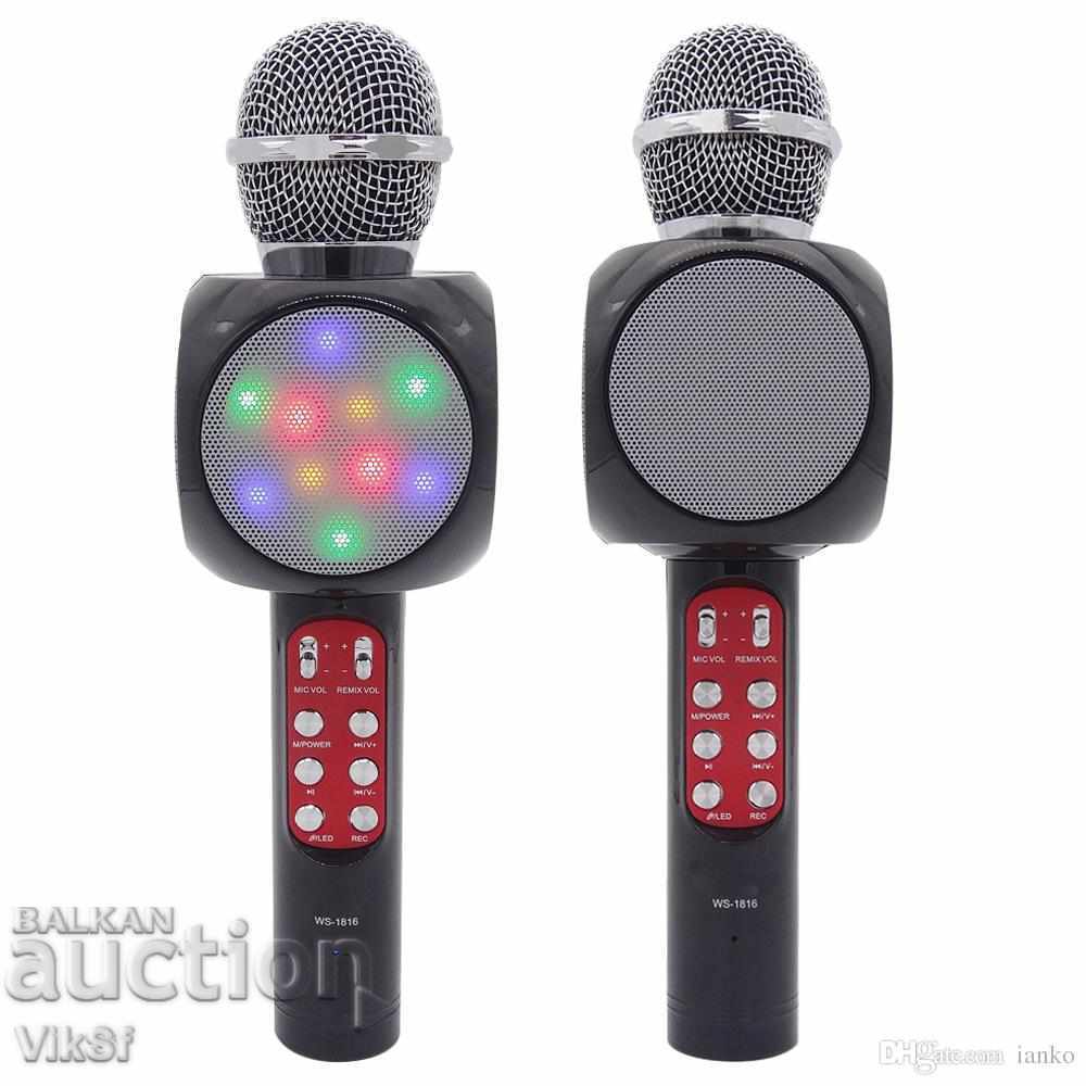 Microfon karaoke + efect disco, model 1816