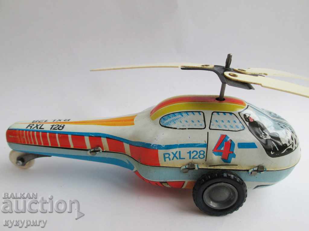 Livrarea Jucărie pentru copii din tablă veche elicopter mecanic metal