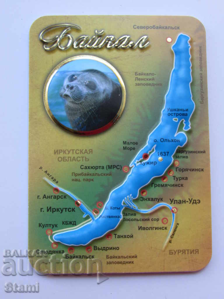 Автентичен 3D магнит от езерото Байкал, Русия-серия-1