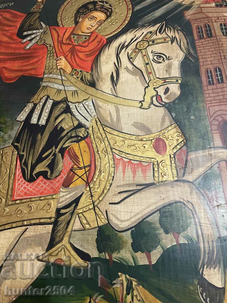 Delivery of ICON "Saint George" on old wood 50x71 auto.E. Tenev Delivery of ICON "Saint George" on old wood 50x71 auto.E. Tenev