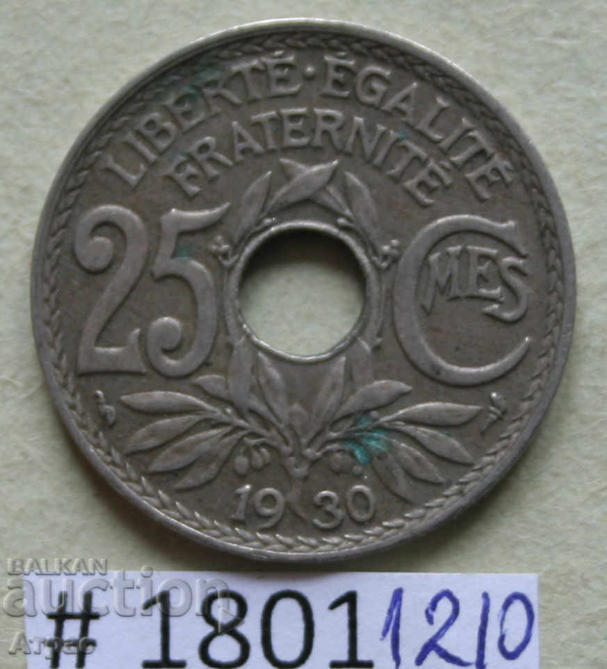25 centime 1930 Franța