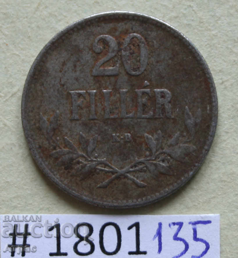 20 filler 1916 Hungary