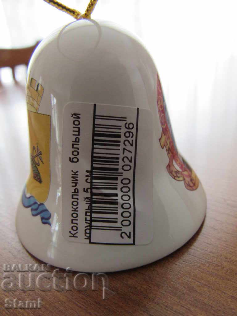 Auction  Porcelain bell-5 cm-souvenir from Ulan Ude-Russia