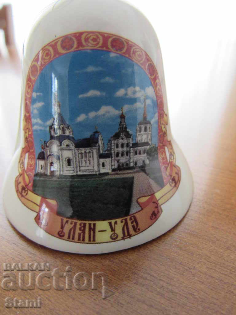 Porcelain bell-5 cm-souvenir from Ulan Ude-Russia