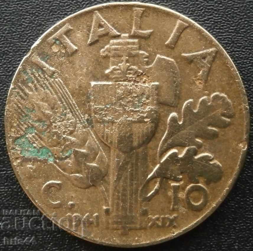 Италия - 10 чентесими 1941г.