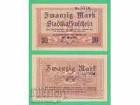 (¯`'•.¸ГЕРМАНИЯ (Fürstenwalde) 20 марки 1918  UNC ¸.•'´¯)