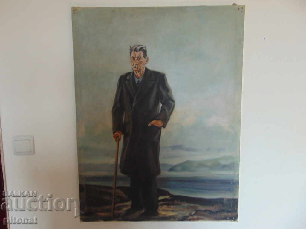 An old copy of the painting by Pavel Korin "Maxim Gorky"