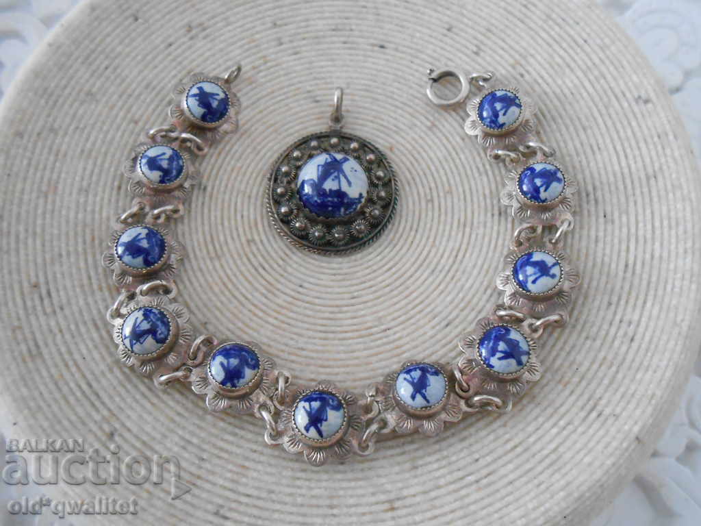 GRILL AND MEDALON Dutch motif filigree enamel with price 227.00 BGN | € 116.06 GRILL AND MEDALON Dutch motif filigree enamel with price 227.00 BGN | € 116.06