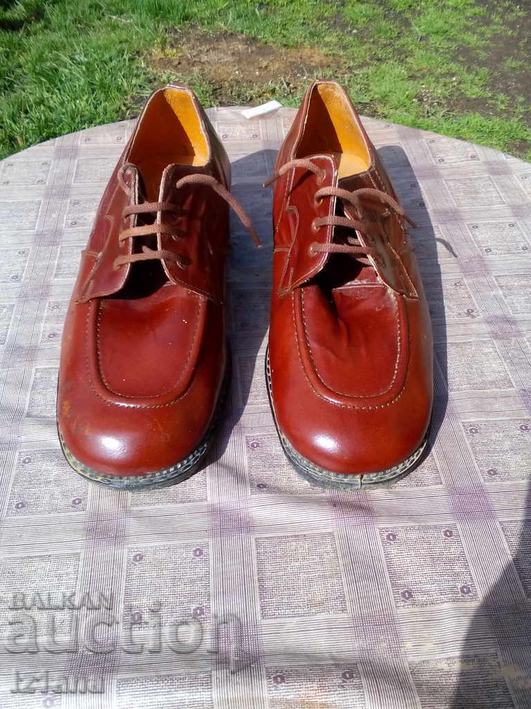 Old leather shoes